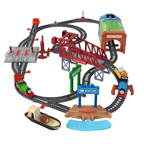Talking Thomas & Percy Train Set, Motorized Train and Track 42 Pieces New In Box - Picture 1 of 17